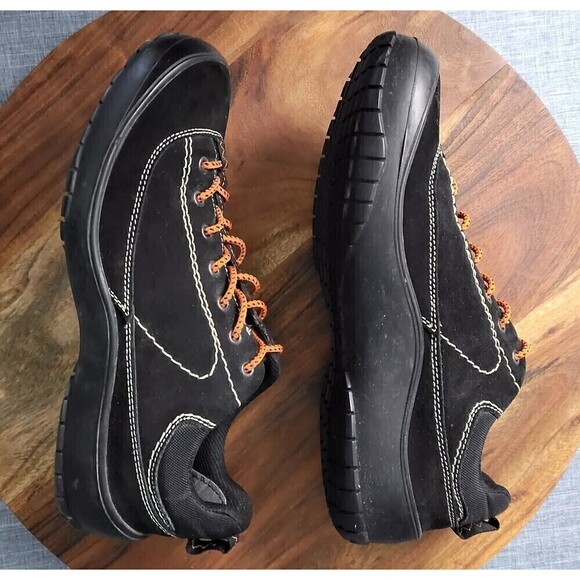 RARE Banana Republic Black Suede Trainers / Hiking Low Tops Men's Size 10 - Picture 2 of 10